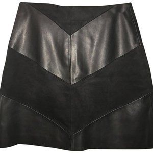 Zara Faux Leather & Suede Skirt Size XS (2)